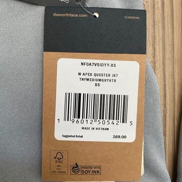 NWT - The North Face‎ - Light Grey Women's Apex Quester Jacket Size XS Gray - Picture 3 of 7